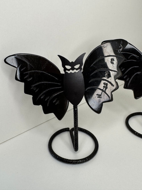 Black Obsidian Bats on stand