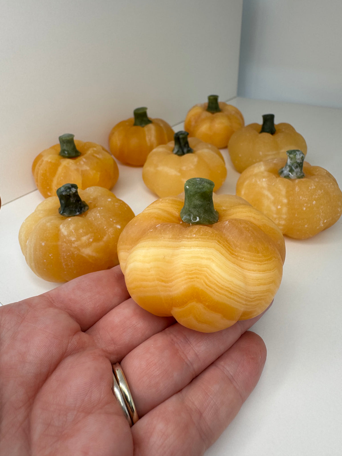 Yellow Calcite Large Pumpkins