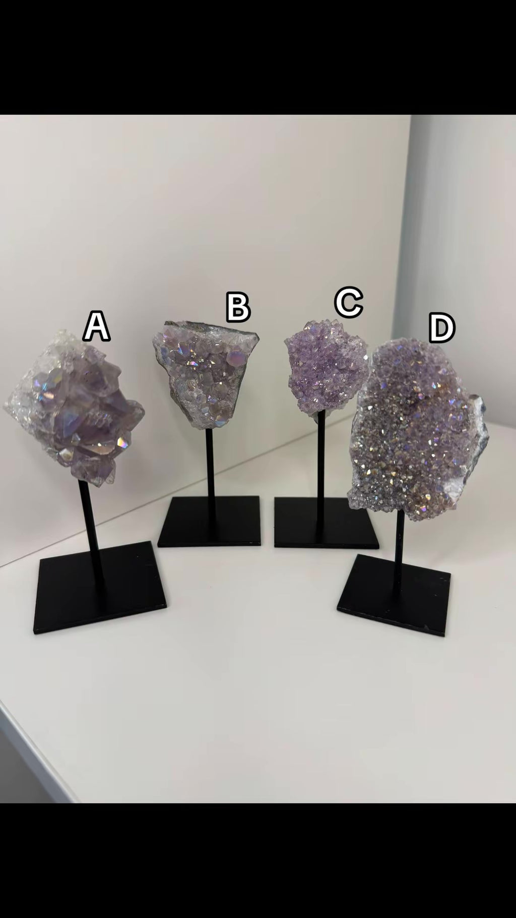 Amethyst Angel Aura on stand