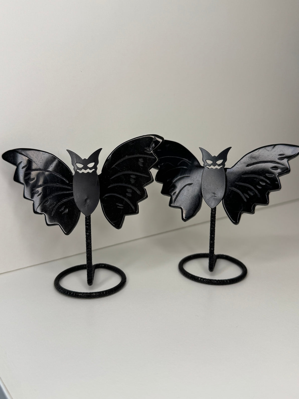 Black Obsidian Bats on stand