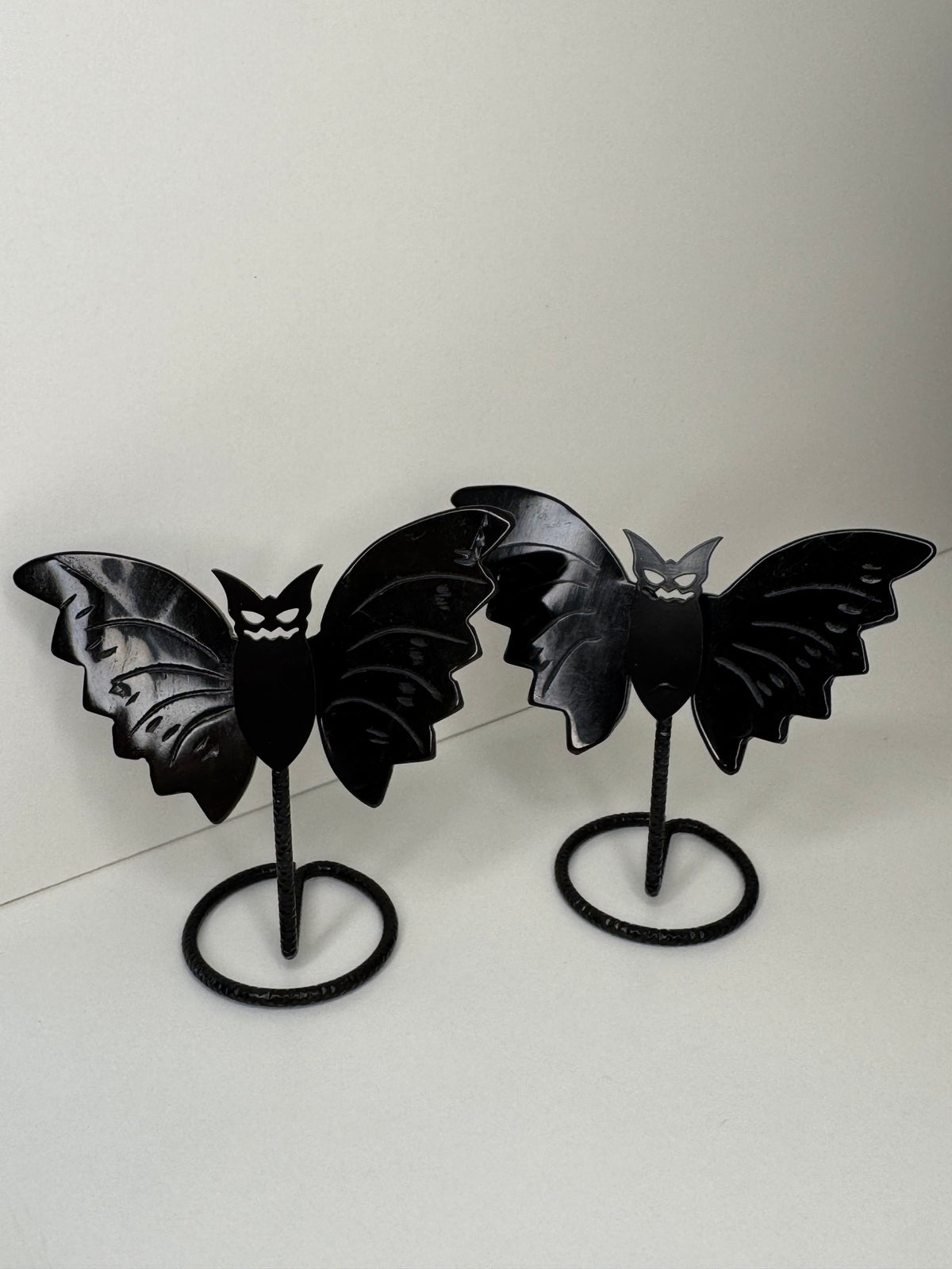 Black Obsidian Bats on stand
