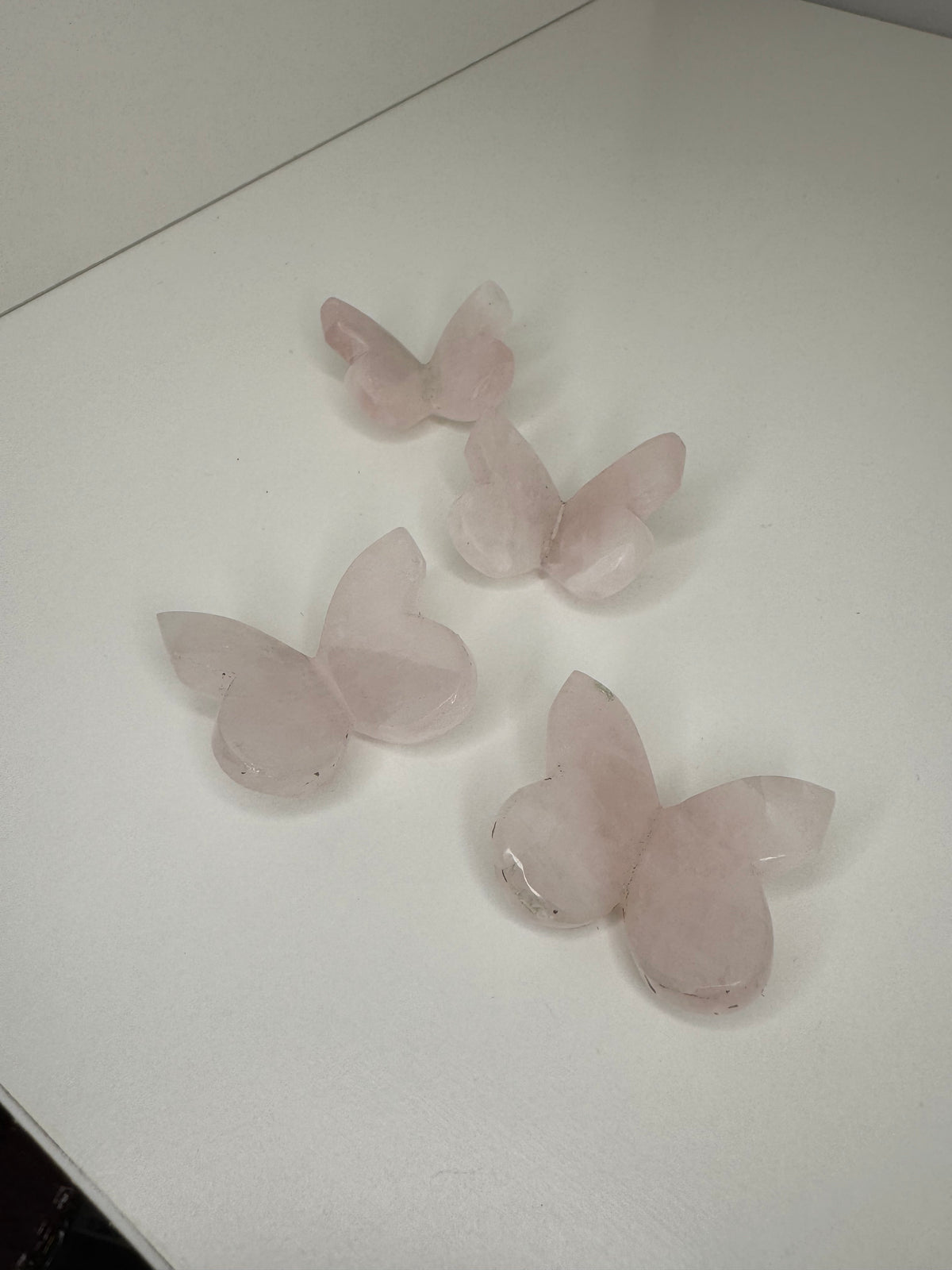 Rose Quartz 3D Butterfly