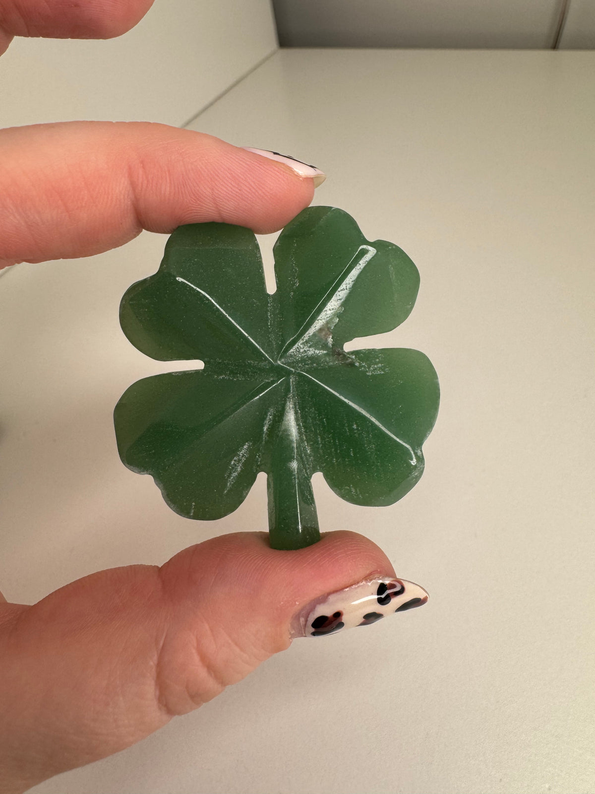 Green Aventurine Medium Four Leaf Clover