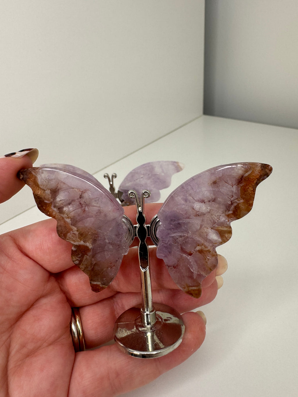 Amethyst Butterfly on stand